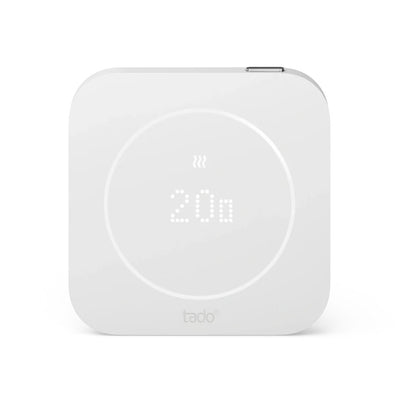 tado Verkabeltes Thermostat X der zweiten Generation, weißes Wandthermostat mit Punktmatrix-Display