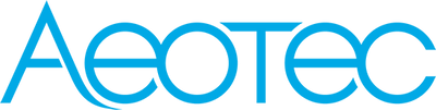 Aeotec – Wortmarke in Hellblau