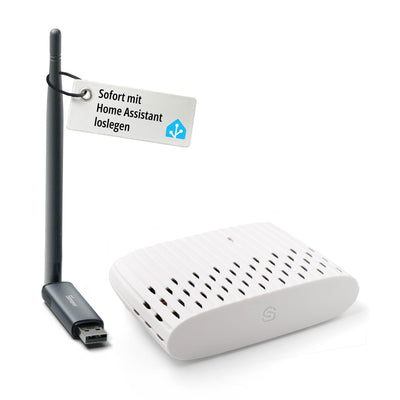 smattex Plug & Play Set White: weißes Gehäuse mit Sonoff-Dongle und Antenne