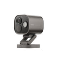 Aqara Camera Hub G5 Pro in Grau schräg von vorn: zylindrisches Gehäuse auf drehbarem Standfuß
