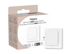 Verpackung des Aqara Lichtschalter H2 EU mit 2 Tasten und 1 Kanal, daneben der Schalter