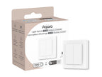 Verpackung des Aqara Lichtschalter H2 EU mit 4 Tasten und 2 Kanälen, daneben der Schalter