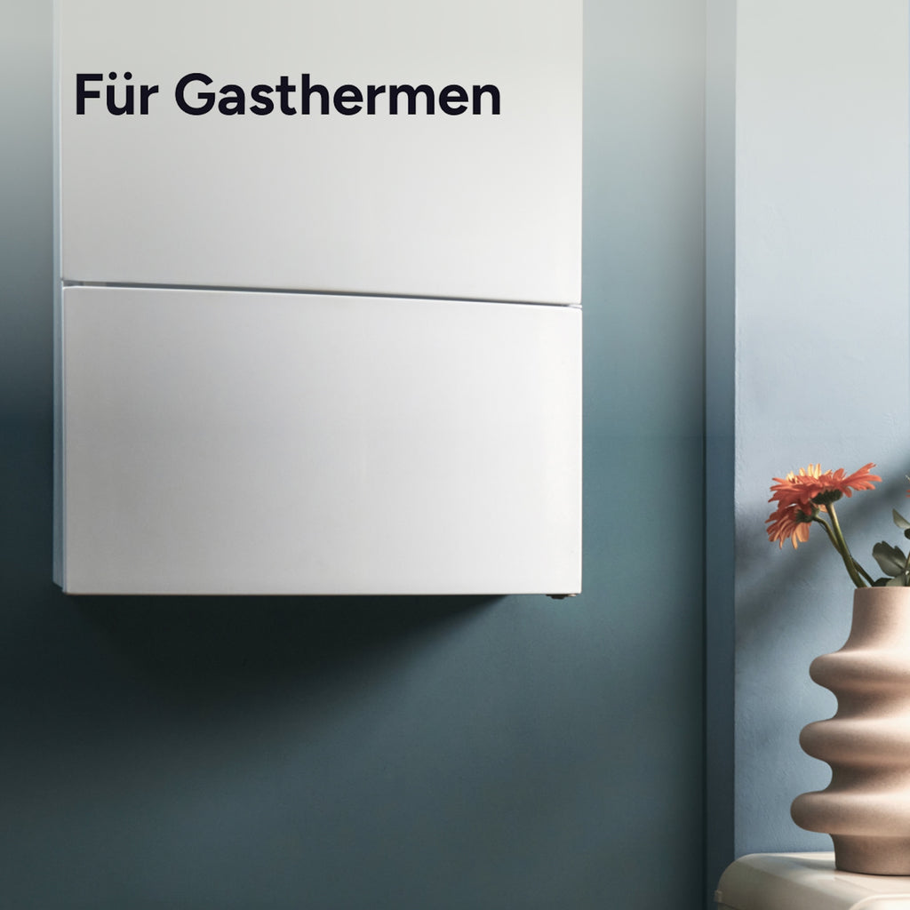 Wandhängende Gastherme mit Schriftzug Für Gasthermen, kompatibles Heizsystem für das Starter Kit