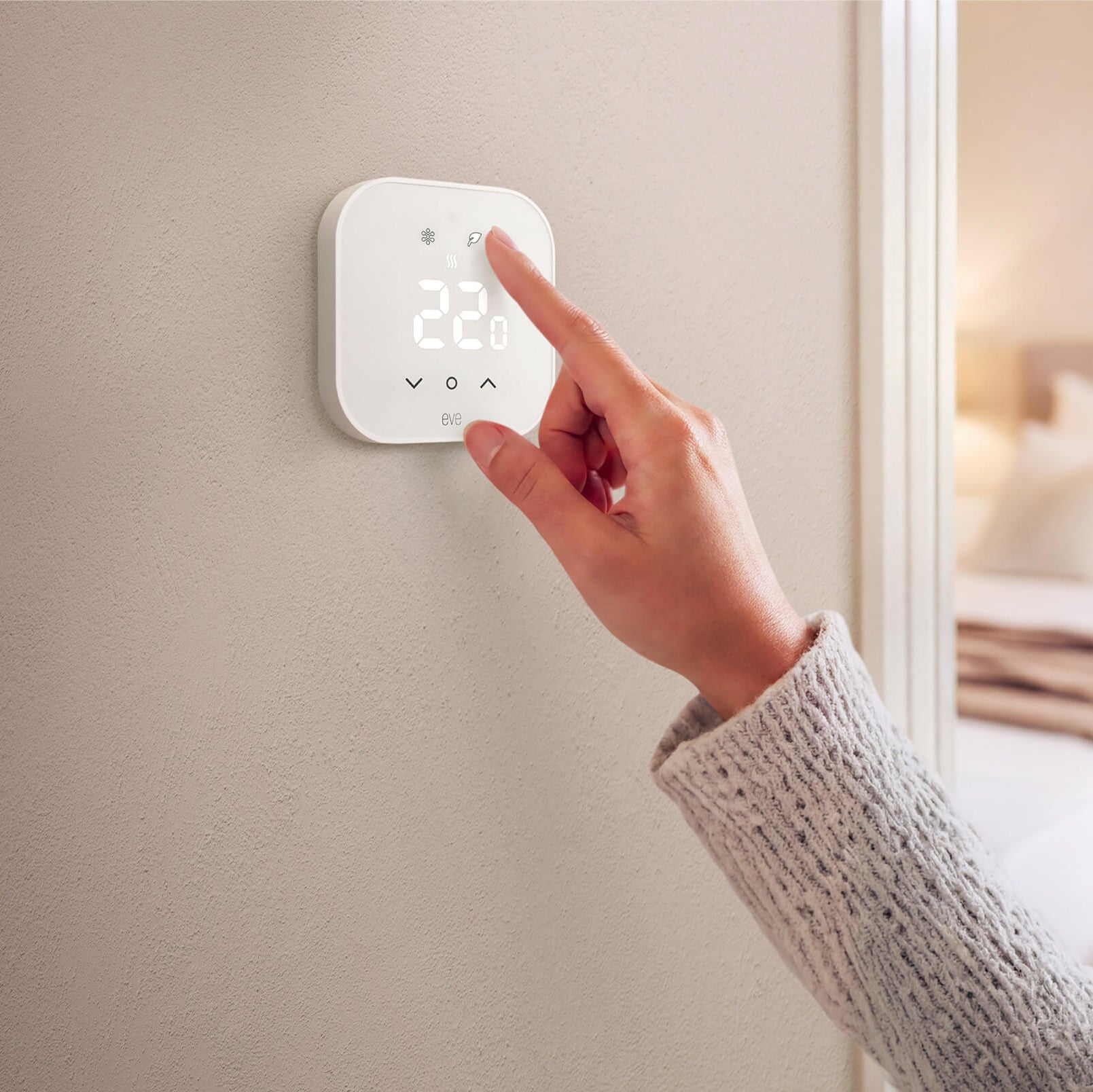 Eve Thermostat Eco-Modus per Taste am Gerät aktivieren