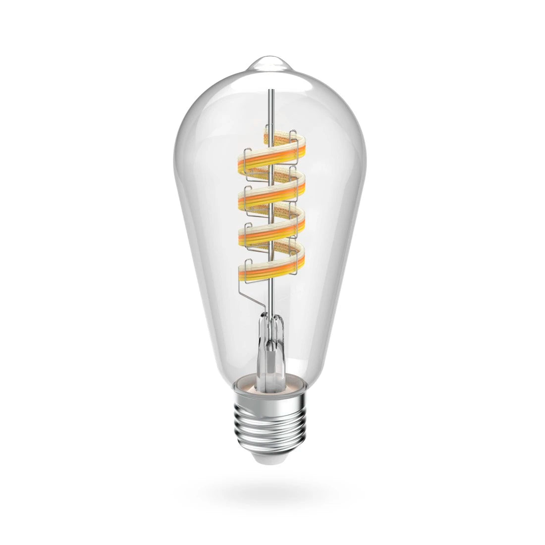 Hama Smarte Retro-LED Lampe E27 mit klarem ST64-Glaskolben und spiralförmigem Filament