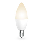 Hama Smarte Lampe E14 warmweiß leuchtend, mattierter Kolben auf weißem Sockel mit E14-Gewinde