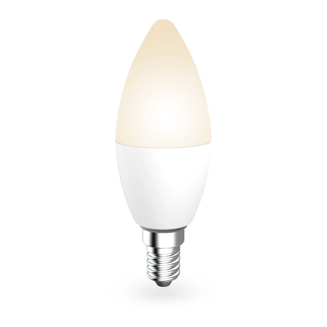 Hama Smarte Lampe E14 warmweiß leuchtend, mattierter Kolben auf weißem Sockel mit E14-Gewinde