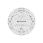 Unterseite eines Heiman Wassermelders der L1-Serie: drehbarer Batteriedeckel mit OPEN und LOCK, zwei Kontaktschrauben