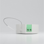 Seitenansicht des Sunricher Dimmer 230V mit zweipoliger Taster-Klemme COM/S1 und gebogenem Antennendraht