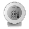 Heiman Thermo-Hygrometer H1-M auf dem Tischständer, rundes LCD zeigt 23,8 °C, 68,8 % Luftfeuchte und Komfort-Smiley