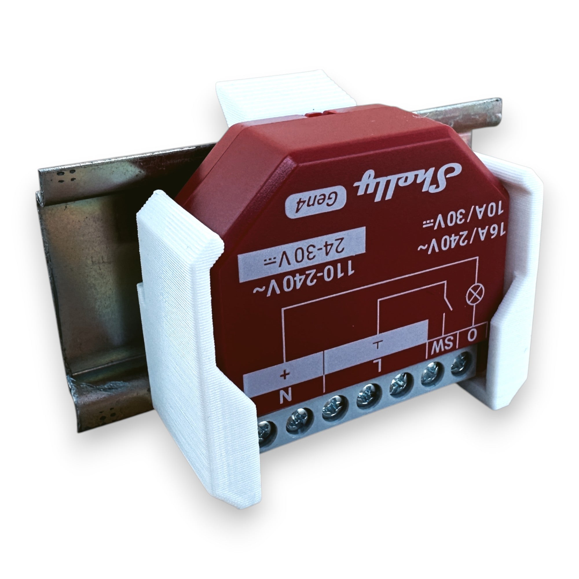 SINGLE DIN Rail mount for Shelly PLUS Series & Gen3/4 (except Dimmer 0 - Shellyp SINGLE DIN Rail mount for Shelly PLUS Series & Gen3/4 (except Dimmer 0 - Shellyp