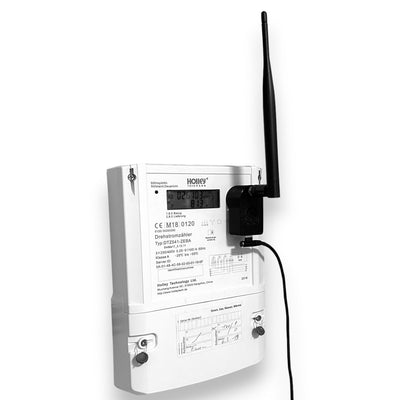 smattex Lesekopf mit LoRa-Sender und USB-Empfänger, beide mit Antenne
