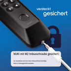 Blende des Diebstahlschutzes wird am Nuki Keypad 2 mit der M2-Imbusschraube und einem 2-mm-Schlüssel gesichert
