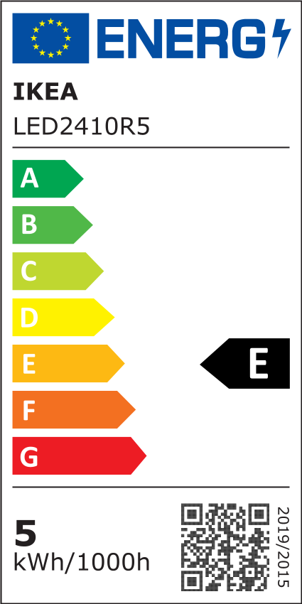 EU-Energielabel – KAJPLATS LED GU10 470 lm (Klasse E)