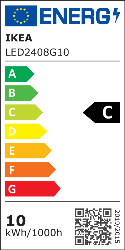 EU-Energielabel – KAJPLATS LED E27 1521 lm (Klasse C)