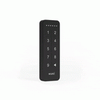 Nuki Keypad als Studioaufnahme vor hellem Hintergrund, Tastenfeld und LED-Leiste gut erkennbar