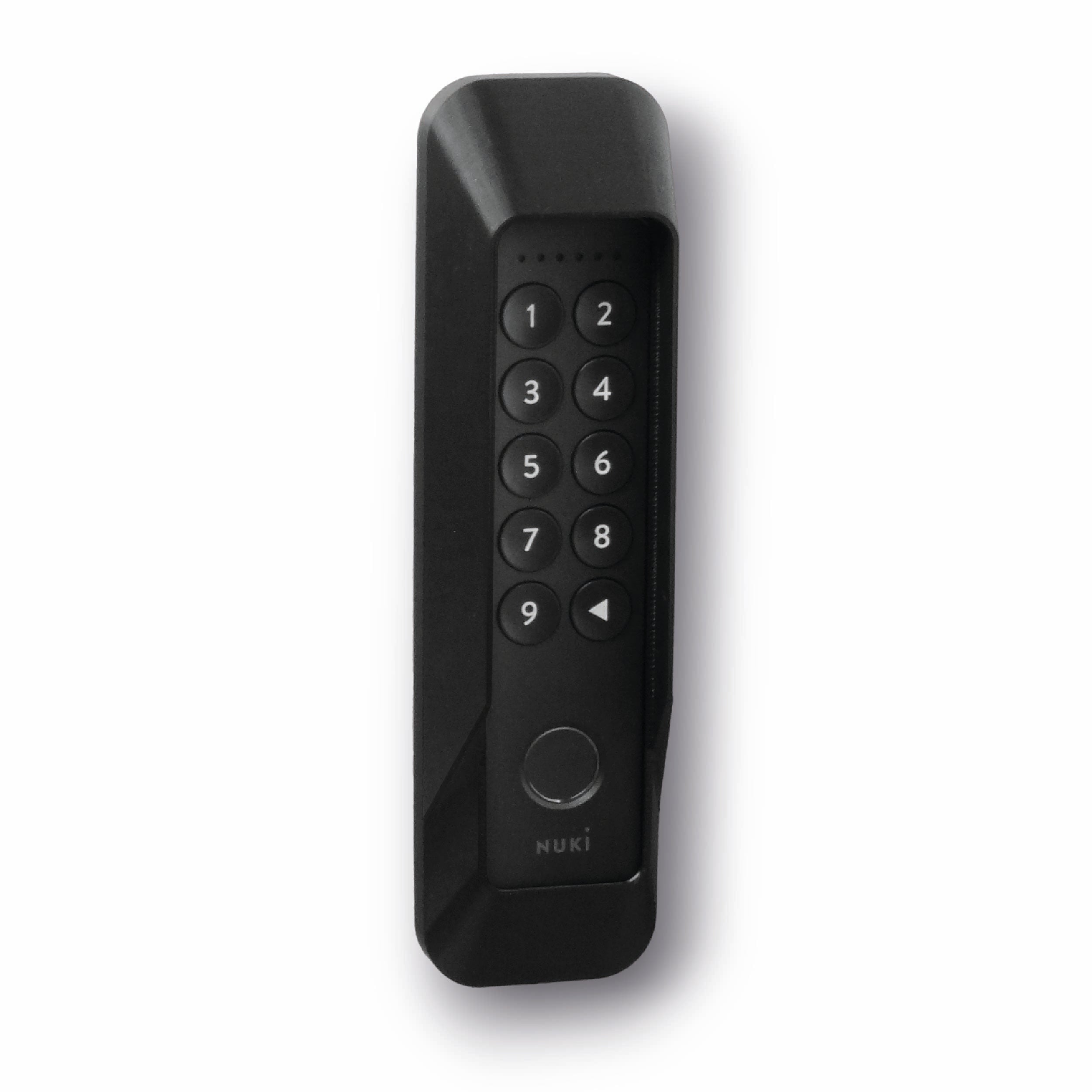 Nuki Keypad 2 im schwarzen smattex-Diebstahlschutzrahmen