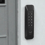 Das gesicherte Keypad 2 an einer Wand neben einer Haustür