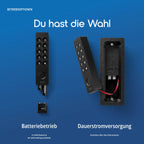 Grafik: Betriebsoptionen Batteriebetrieb oder Dauerstromversorgung