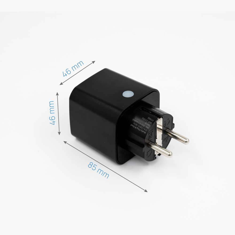 Shelly Plug M Gen3 Schwarz – Abmessungen