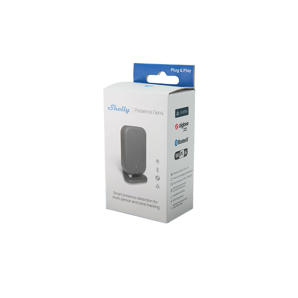 Shelly Präsenzsensor Gen4 Schwarz – Verpackung