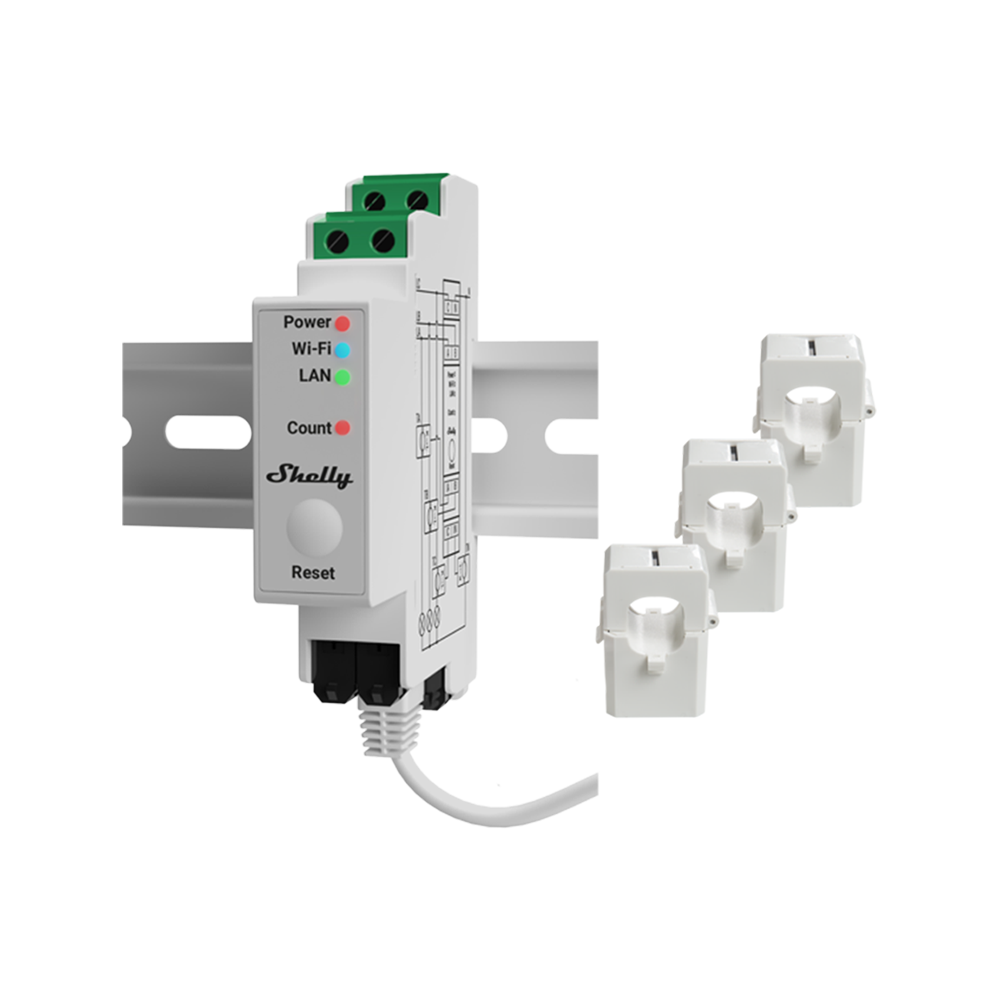 Shelly Pro 3EM 120A v2 Hauptansicht