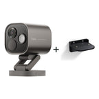 Aqara Camera Hub G5 Pro Wi-Fi und Wandhalterung für Aqara Camera Hub G5 Pro nebeneinander vor weißem Hintergrund