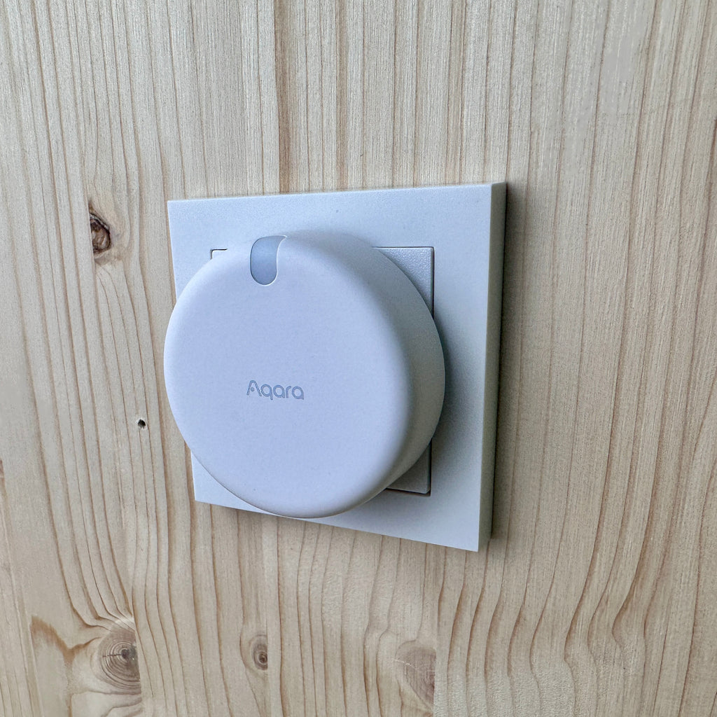 Schräge Ansicht des montierten FP2 in der 55-mm-Halterung an Holz