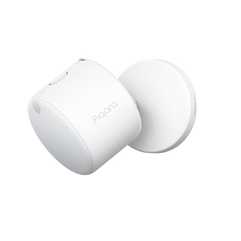 Aqara FP300 mit stark verdrehter Basis – zeigt, wie weit sich Gehäuse und Grundplatte neigen lassen