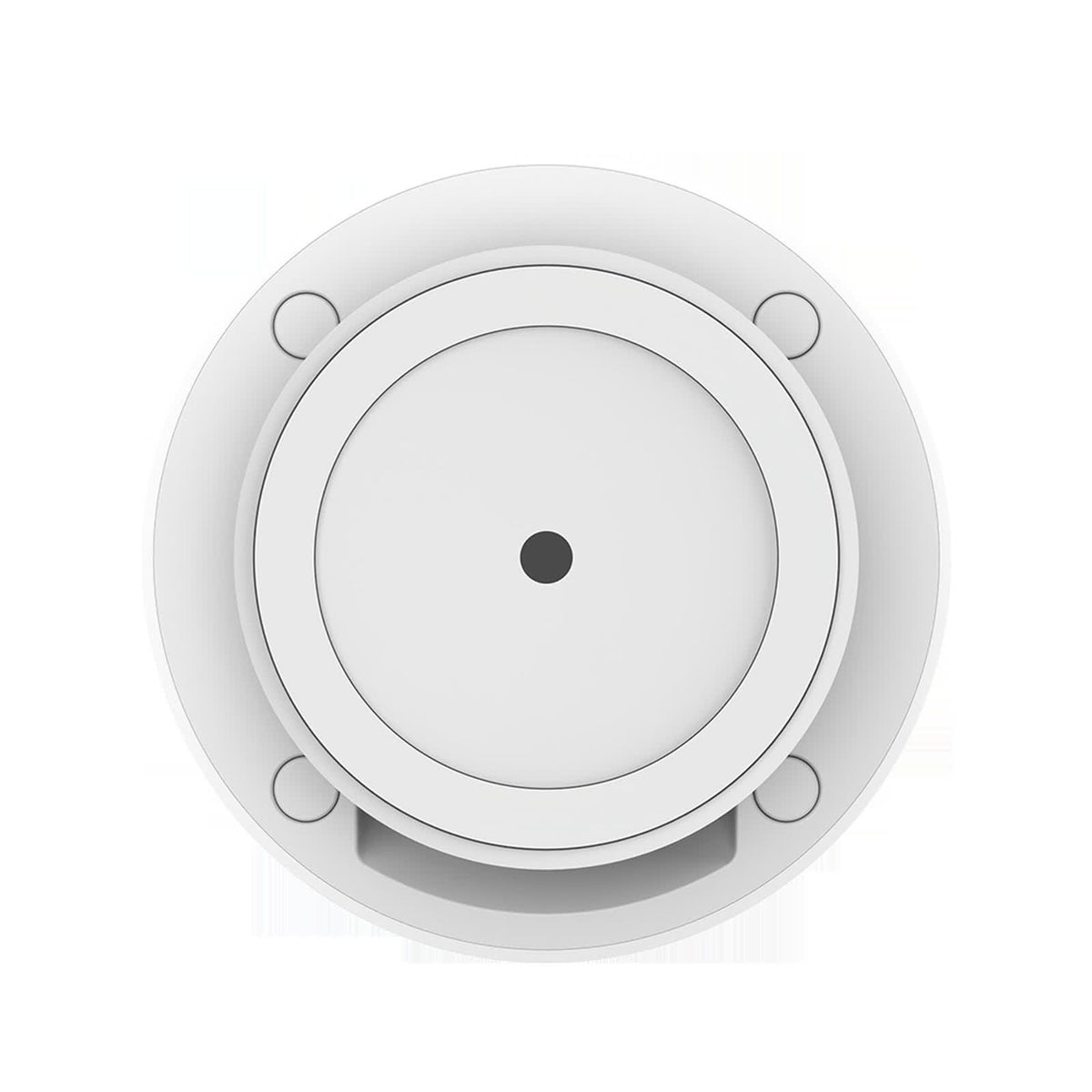 Aqara Spatial Multi-Sensor FP400 von hinten: runde Magnetplatte und Schraubpunkte der Halterung