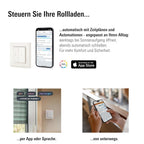 Infografik: Eve Shutter Switch per Zeitplan, Sprachbefehl und unterwegs über die Eve App steuern
