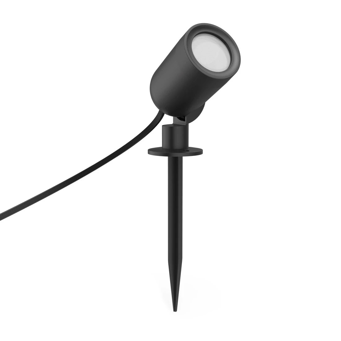 Hama Gartenstrahler Erweiterung mit Erdspieß, Linse leuchtet weiß, Kabel nach links geführt