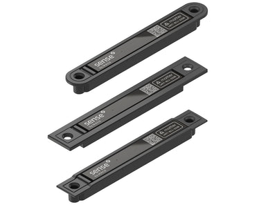 Sense by MACO Universal in drei Ausführungen nebeneinander: Abdeckblende rund, eckig für die Beschlagsnut und eckig 24 mm