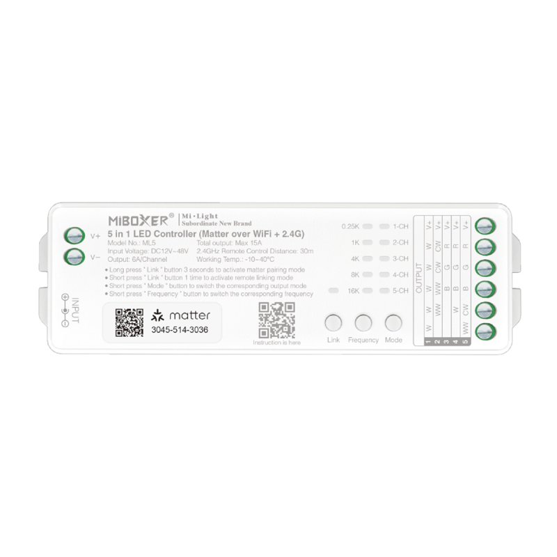 MiBoxer ML Matter LED Steuerung RGB Frontansicht
