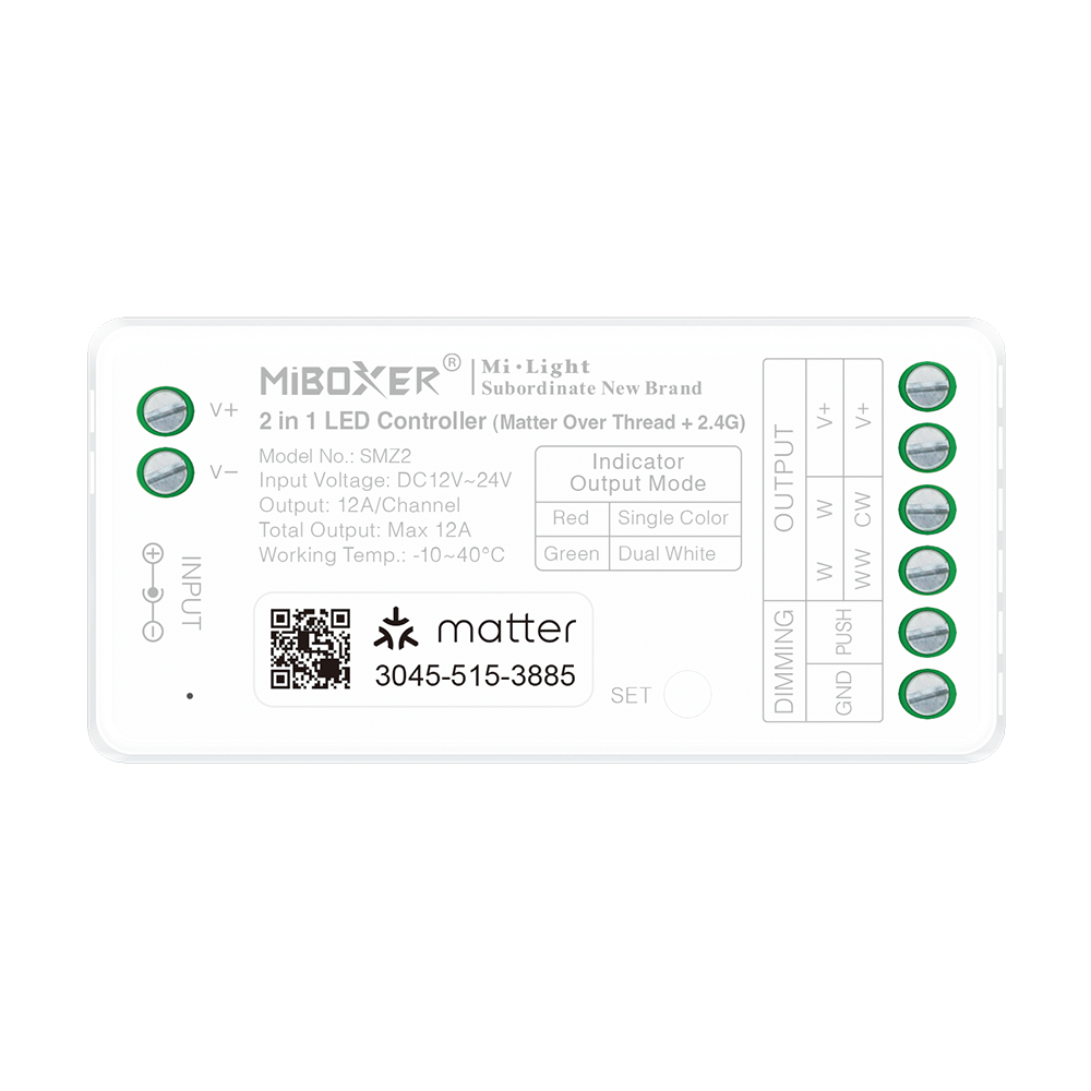MiBoxer SMZ2 Matter 2in1 LED Controller Frontansicht
