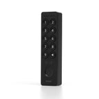 Nuki Keypad 2 NFC in Schwarz mit Zifferntasten, NFC-Wellensymbol und rundem Fingerabdrucksensor