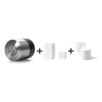 Nuki Smart Lock Pro (5. Gen.) und Nuki Door Sensor u. a. nebeneinander vor weißem Hintergrund