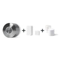 Nuki Door Sensor und Nuki Smart Lock Ultra u. a. nebeneinander vor weißem Hintergrund