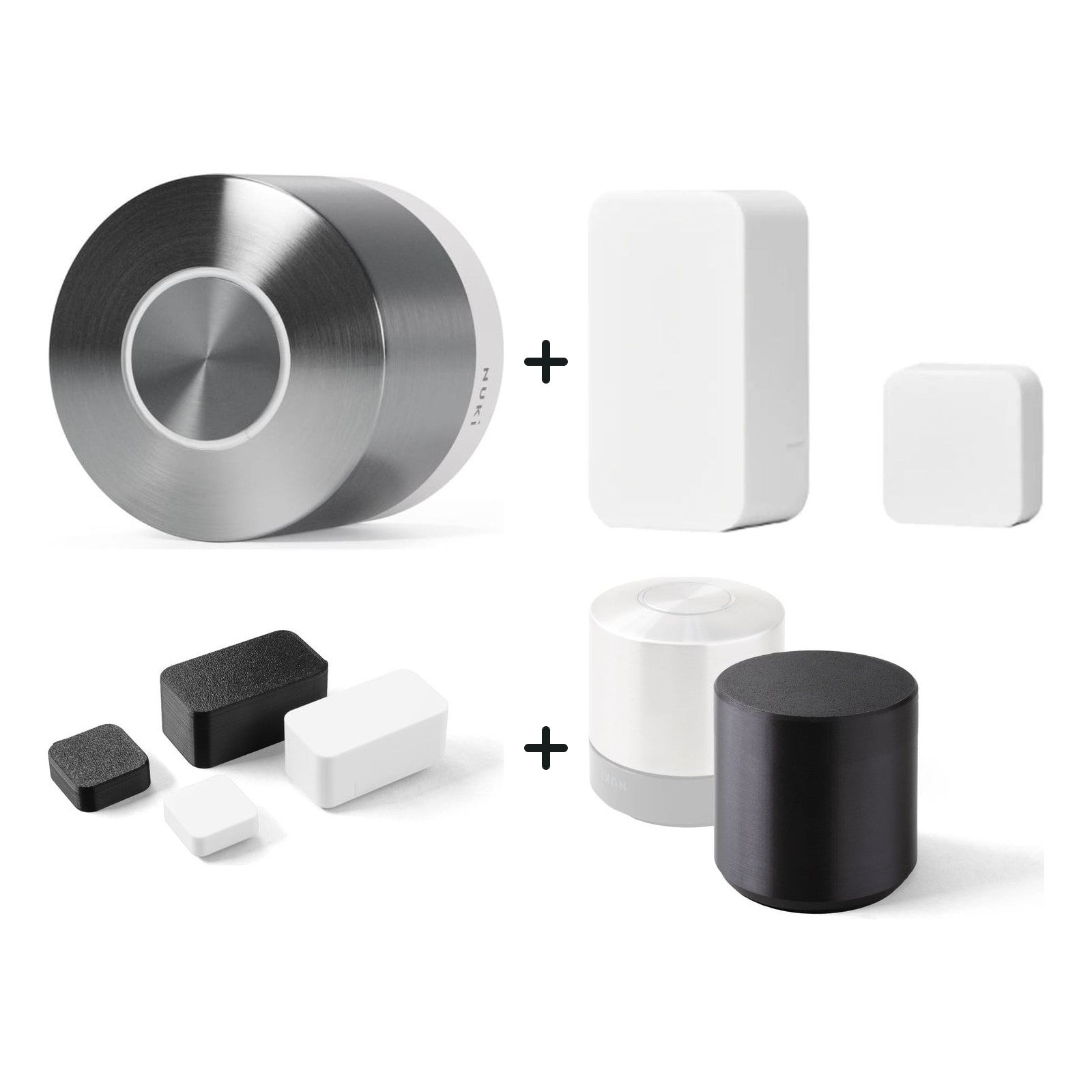 Nuki Smart Lock Ultra und Nuki Door Sensor und Schwarze Abdeckung für Nuki Door Sensor und Kindersicherung für Nuki Smart Loc