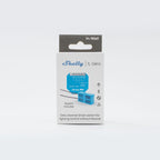 Shelly 1L Gen4: Verpackung von vorn mit Hinweis Bypass Included und den Symbolen für WLAN, Bluetooth, Zigbee und Matter