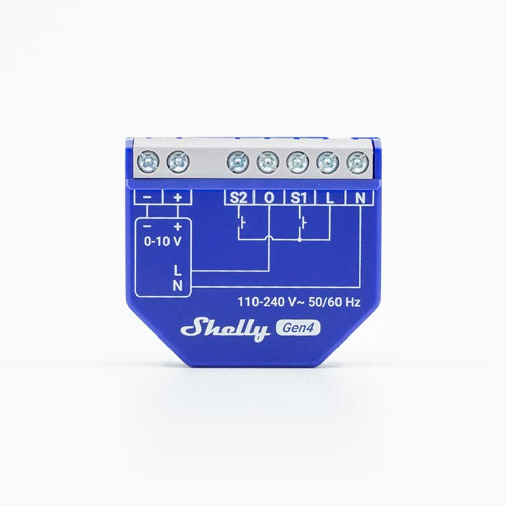 Shelly Dimmer 0/1-10V PM Gen4 Vorderseite