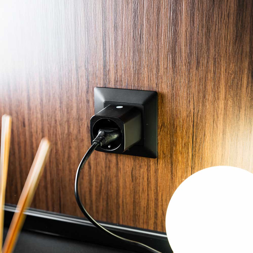 Shelly Plug M Gen3 Schwarz – Anwendungsbeispiel