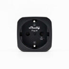 Shelly Plug M Gen3 Schwarz – Vorderansicht