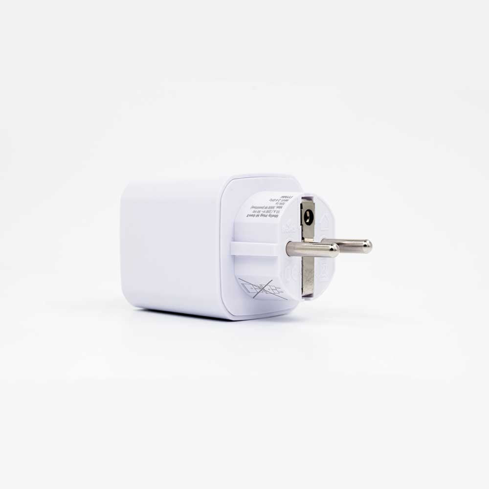 Shelly Plug M Gen3 Weiß – Seitenansicht