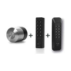Nuki Smart Lock Pro (5. Gen.) und Nuki Keypad 2 NFC u. a. nebeneinander vor weißem Hintergrund