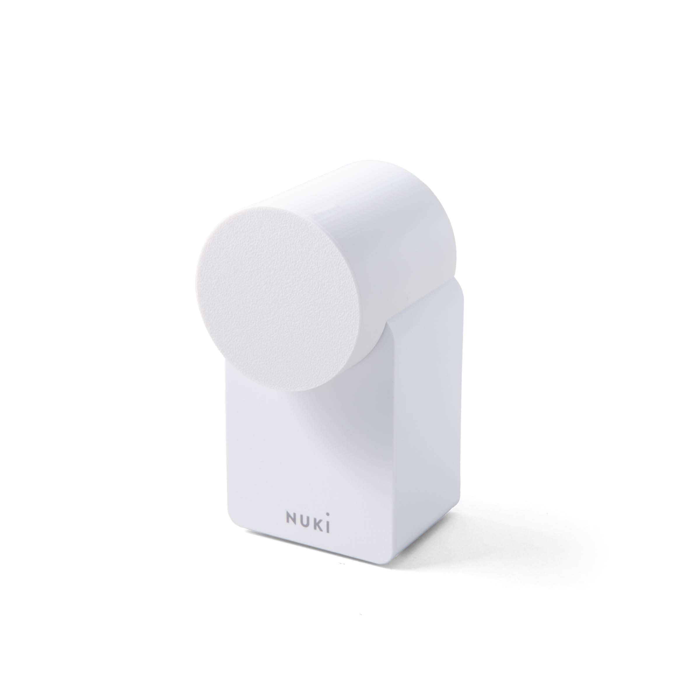 Nuki Smart Lock mit weißer Kindersicherung auf dem Drehknopf