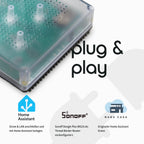 Der Home Assistant Green im Aluminiumgehäuse von schräg vorn