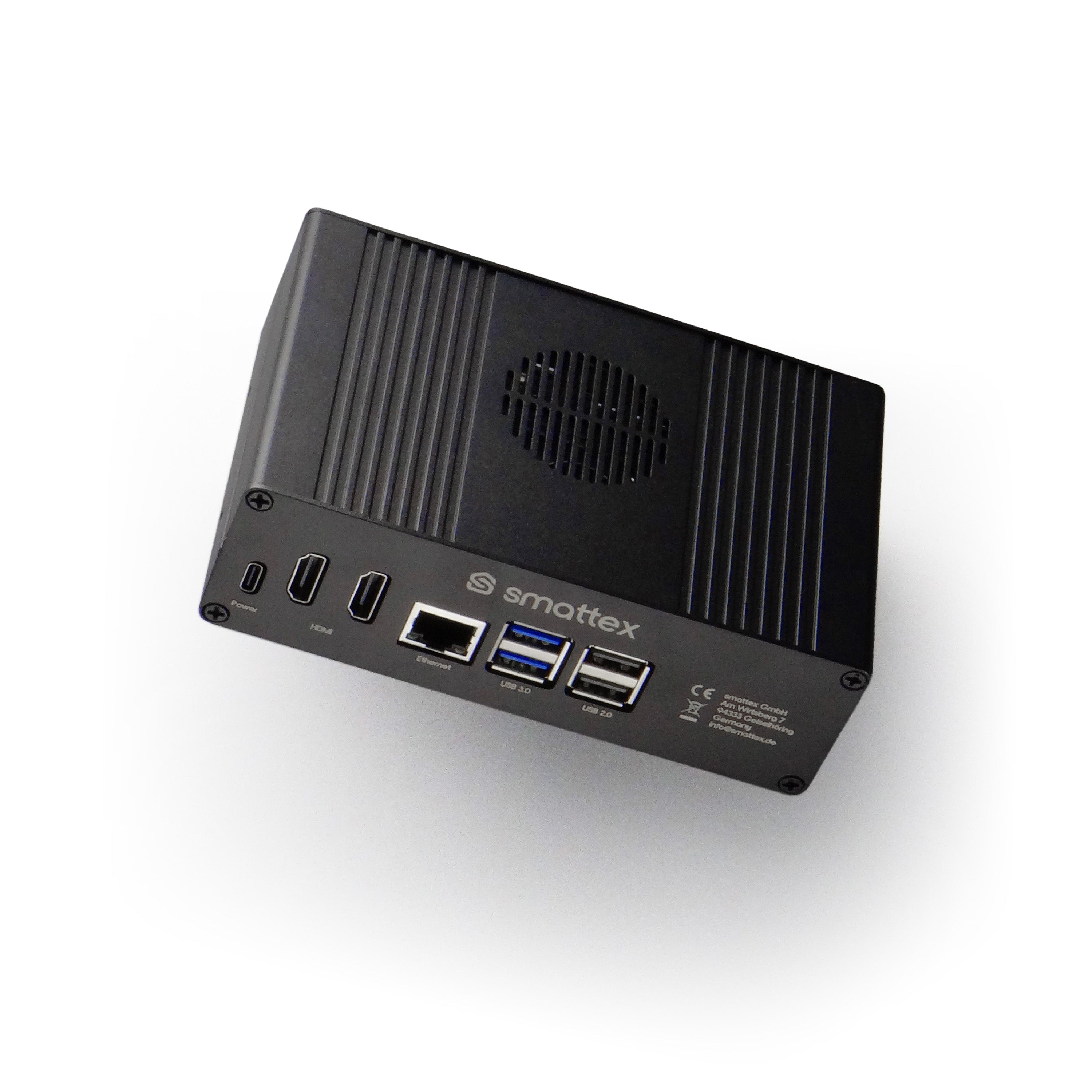 smattex Plug & Play Set Black: Raspberry Pi 5 im schwarzen Aluminiumgehäuse