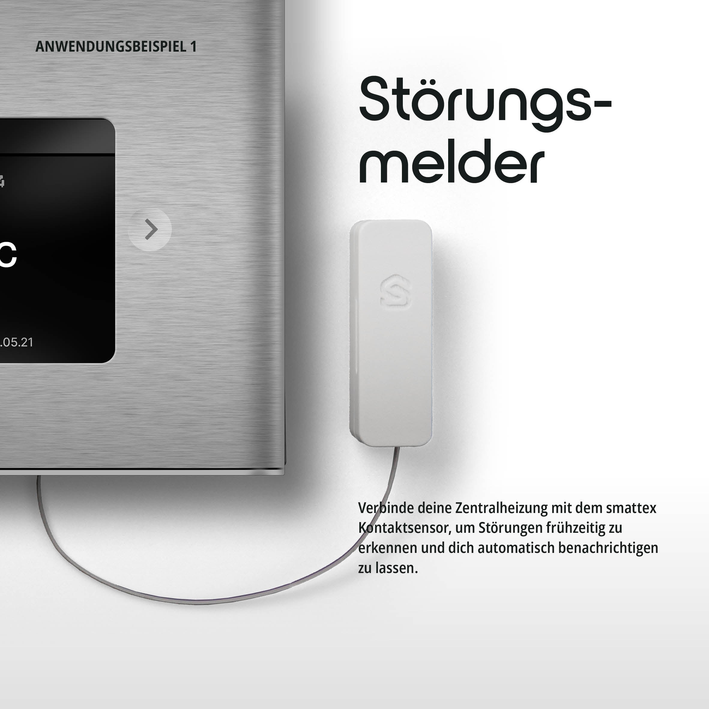 Der Kontaktsensor mit angeschlossenem USB-A-Kabel