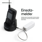 Das geöffnete Gehäuse mit eingelegter CR123A-Batterie